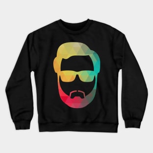 Color pattern silhouette of a male face Crewneck Sweatshirt